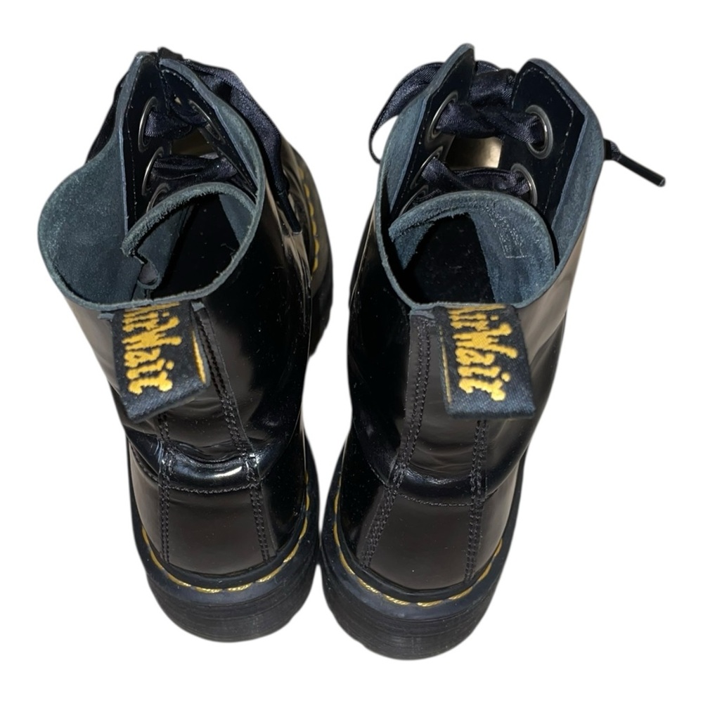 DR.MARTENS Molly Leather Platform Boots in Black Buttero SIZE 9 - Picture 7 of 12
